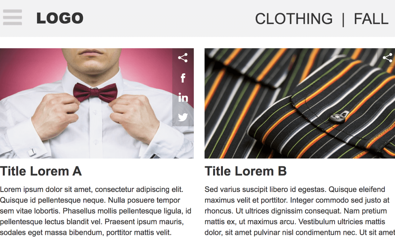 Axure responsive website prototype